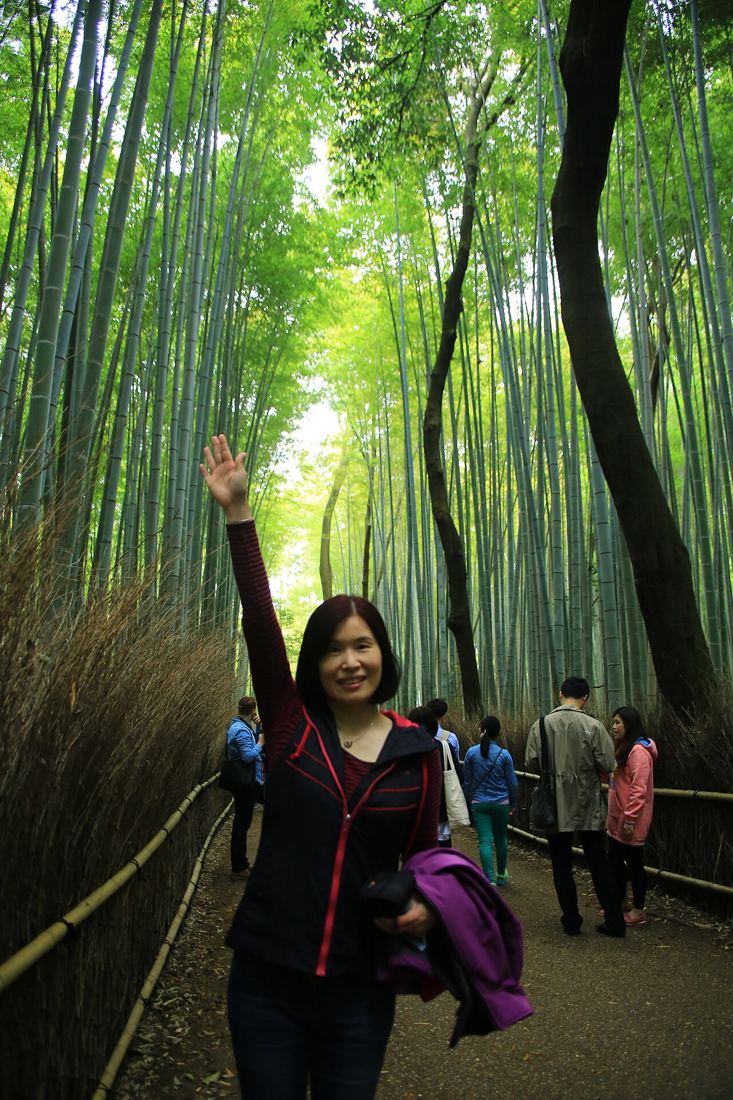 Io nel bosco di bambù di Arashiyama
