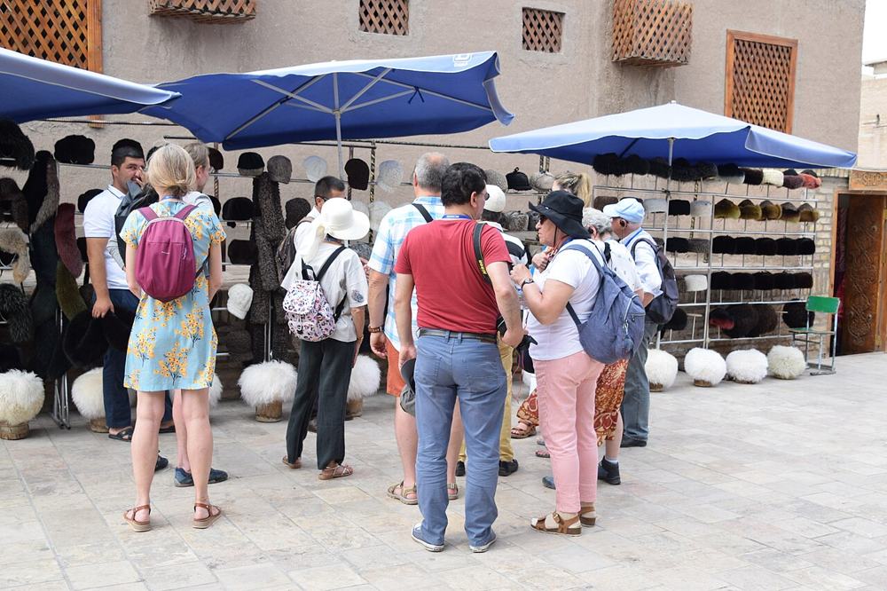 Le bancarelle del bazar di Bukhara